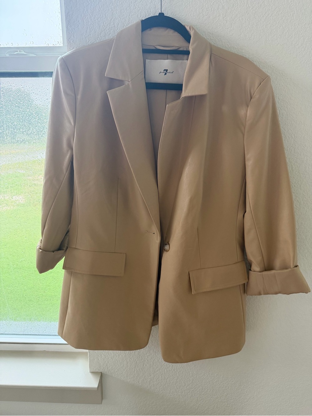 7 For All Mankind Tan Beige Women's Blazer Jacket